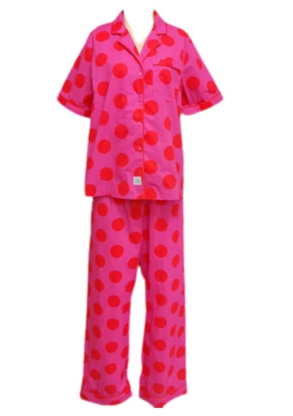 Caryn Lawn Size 1 (Women’s 0-6) Pink & Red Polka Dot Pajama Set
